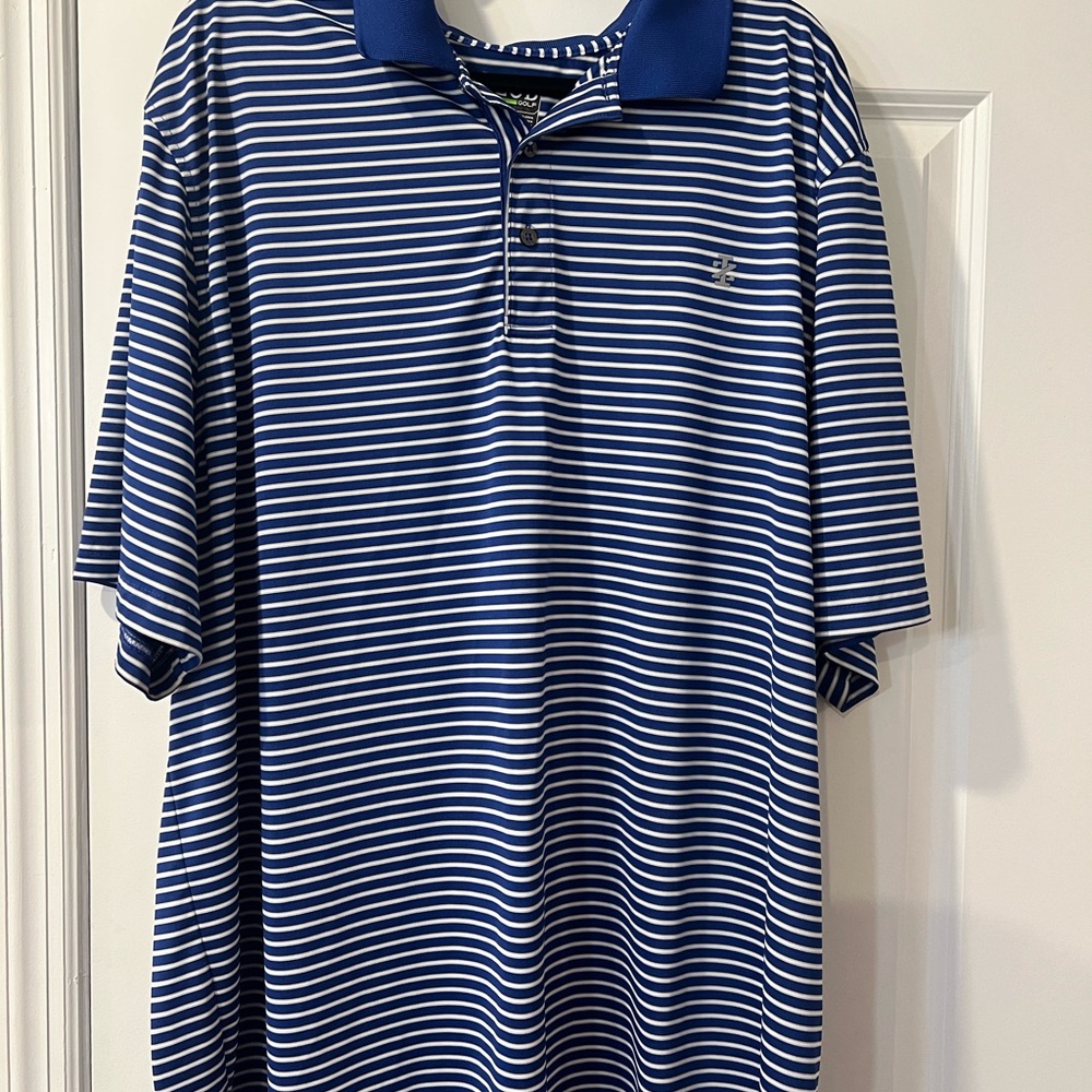 Izod Golf Blue and White Polo